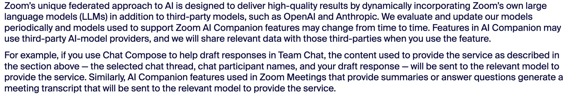 How Does Zoom AI Companion Handle Data